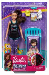 Mattel Barbie (FHY97/GHV88) Skipper Bébiszitter játékszett kisággyal