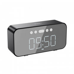 XO F41, 5 W, Bluetooth, USB, Jack 3.5 mm, FM, Mp3,, Vezeték nélküli, Fekete, Rádiós ébresztőóra és hangszóró