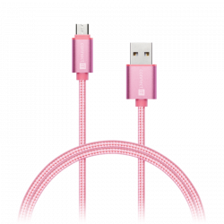 Connect IT CI-967 Wirez Premium micro USB - USB, 1 m, rózsaszín kábel
