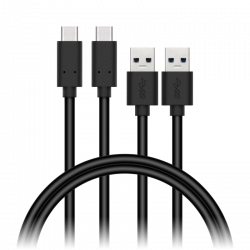 Connect IT CCA-5006-BK Wirez USB C - USB A, 1 m fekete kábel 