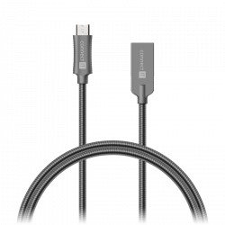 Connect IT CCA-3010-AN Wirez Steel Knight Micro USB - USB A, 1 m szürke kábel