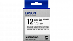 Epson LK-4WBVN TAPES VINYL LABEL TAPE címkéző szalag Fehéren fekete