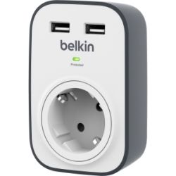 Belkin SurgeCube 1 Outlet Surge Protector with 2 x 2.4A Shared Fali USB hálózati adapter