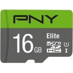 PNY Elite 16GB MicroSDHC 100R UHS-I U1+SD memóriakártya + adapter