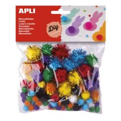 APLI Creative csillogó színes Pom-pom
