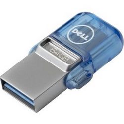 DELL AB135418 64GB USB 3.0 Type-A, Type-C kék-fém pendrive