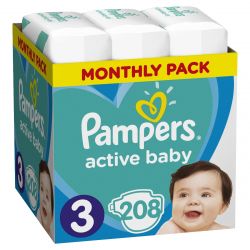 Pampers Active Baby 3-as 208 darabos pelenka