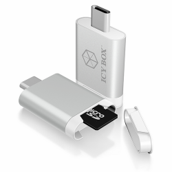 Icy Box MicroSD/SDHC, USB 3.0 Type-C külső memóriakártya olvasó (Kártyaolvasó)