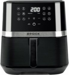 Brock DAF 6502 1800 W, 6,5 l, 12 program Fekete-Inox forrólevegős sütő (Értékcsökkent)