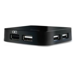 D-Link DUB-H4 4-portos USB 2.0 fekete USB hub