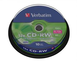 Verbatim újraírható, SERL, 700MB, 8-10x, hengeren, CD-RW lemez