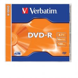 Verbatim AZO, 4,7GB, 16x, normál tok, DVD-R lemez