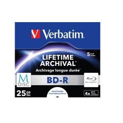Verbatim archiváló, nyomtatható, M-DISC, 25GB, 4x, normál tok, BD-R BluRay lemez