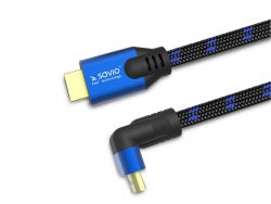 Elmak Savio CL-147 HDMI 2.1 ethernet 1,8 m kék-fekete kábel