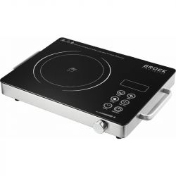 Brock HPI 6002 HD, 2000W, 1 zónás, Infravörös, Üvegkristály, Hordozható, Fekete, Elektromos főzőlap