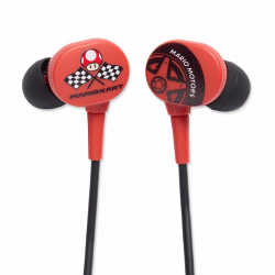 PowerA Earbuds Wired, Nintendo Switch, 8 mm, Jack 3,5 mm, Mario Kart Motors, Vezetékes headset