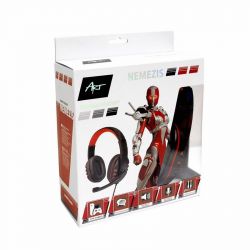 ART NEMEZIS mini-jack 3.5mm vezetékes fekete-prios gamer headset