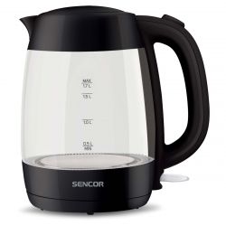 Sencor SWK 7301BK 1.7 l, 2200 W Fekete-Átlátszó vízforraló 