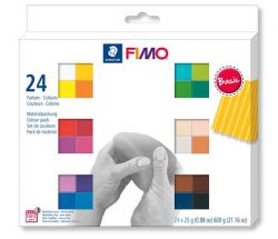 FIMO "Soft Basic" égethető 24 különböző színű gyurma készlet (24x25g)