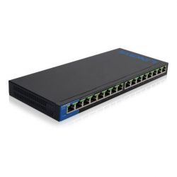 Linksys SMB LGS116P 16port POE+ 10/100/1000Mbps LAN nem menedzselhető asztali Switch