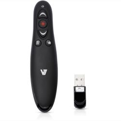 V7 WP1000-24G-19EB 2.4GHZ USB kártyaolvasóval vezeték nélküli fekete presenter