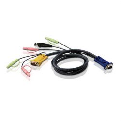 ATEN KVM Cable (HD15-SVGA, USB, USB, Audio) - 1.8m