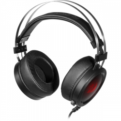 Redragon Scylla fekete-piros mikrofonos gamer fejhallgató