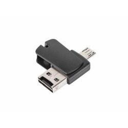 Natec OTG Card Reader WASP 2in1 Micro SD USB 2.0 fekete kártyaolvasó (Kártyaolvasó)