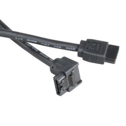 Akasa 1m klip 90°-os Fekete SATA kábel 