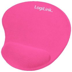 LOGILINK - zselés rózsaszín egérpad csuklótámasszal