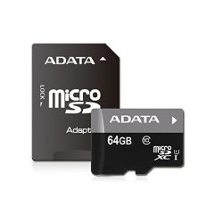 ADATA 64GB Premier UHS-I microSDXC memóriakártya + SDHC Adapter