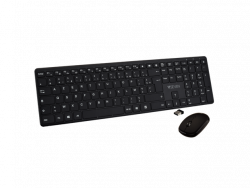 V7 CKW550FRBT billentyűzet Egér mellékelve Univerzális USB + Bluetooth AZERTY Francia Fekete
