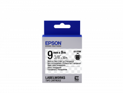 Epson LK-3TBN címkéző szalag Áttetsző fekete