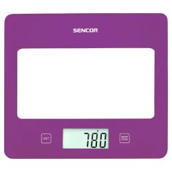 Sencor SKS5025VT LCD, max. 5 kg lila-átlátszó konyhai mérleg