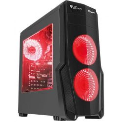 Natec Genesis TITAN 800 USB 3.0 piros számítógép ház