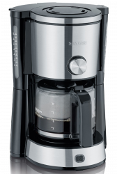 Severin KA 4825, 1000W, 1.25L, Kézi, Ezüst-Fekete kombinált kávéfőző