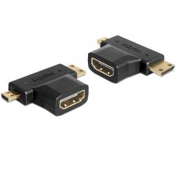 Delock Adapter HDMI-A female > HDMI-C + HDMI-D male