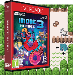 Evercade #37, Indie Heroes 3, 13in1, Retro, Multi Game, Játékszoftver csomag