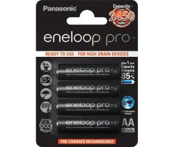 Panasonic Eneloop Pro AA 2450mAh NIMH (4 db) Újratölthető elem