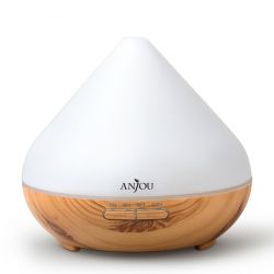 Anjou AJ-AD001 13W 0.3L világosbarna fa mintázatú ultrahangos illóolaj párásító LED fénnyel