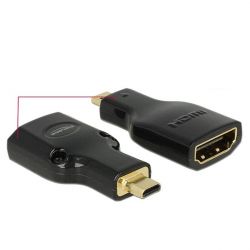 Delock adapter HDMI Micro-D(M)->HDMI(F) High Speed HDMI with Ethernet 4k