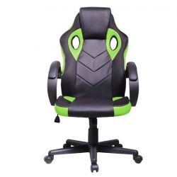 Iris GCH205BE Class 2 gázemelő, 700 mm háttámla, műbőr bevonat, fekete-zöld gamer szék