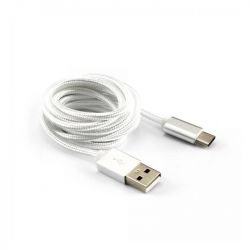 Sbox USB-TYPEC-15W M/M-1M, fehér kábel