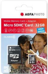 AgfaPhoto MicroSDHC UHS-I 32GB High Speed Class 10 U1 + Adapter