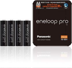 Panasonic Eneloop Pro AA 2500mAh NIMH (4 db) Újratölthető elem (+ elemtároló tok)