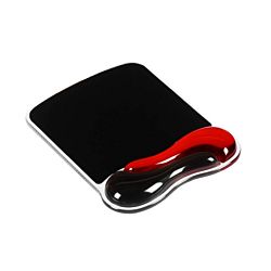 Kensington Crystal Mouse Pad Wave (géltöltésű csuklótámassz) vörös-fekete egéralátét