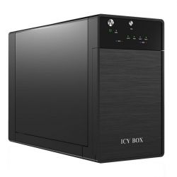 Icy Box IB-RD3620SU3 RAID system for 2x3,5'' SATA I/II/III, USB 3.0, eSATA fekete külső merevelmez ház
