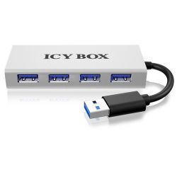 Icy Box 4xPort USB 3.0 Hub, Silver