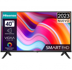 Hisense 40A4K 101,6 cm (40"), 74W, FullHD, 1920x1080, 16:9, Smart TV, Wi-Fi, (F), Fekete televízió