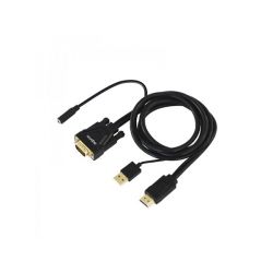 APPROX APPC22 HDMI to VGA + Audio + Power cable (Kábel, átalakító)